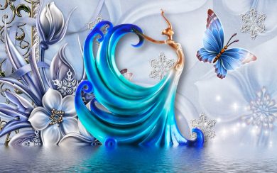دختر دریاچه و پروانه ی آبی